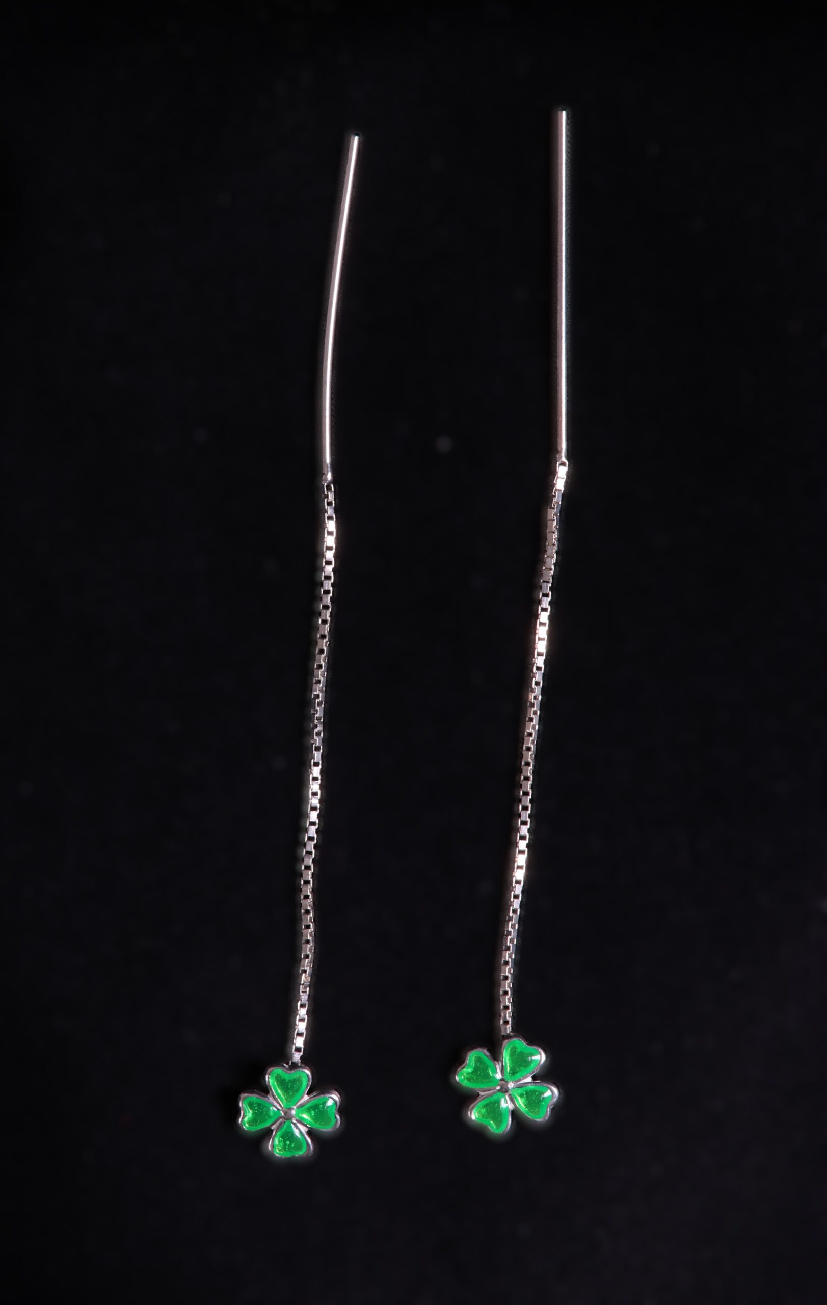 925 Sterling Silver Clover Earring - Afbeelding 2