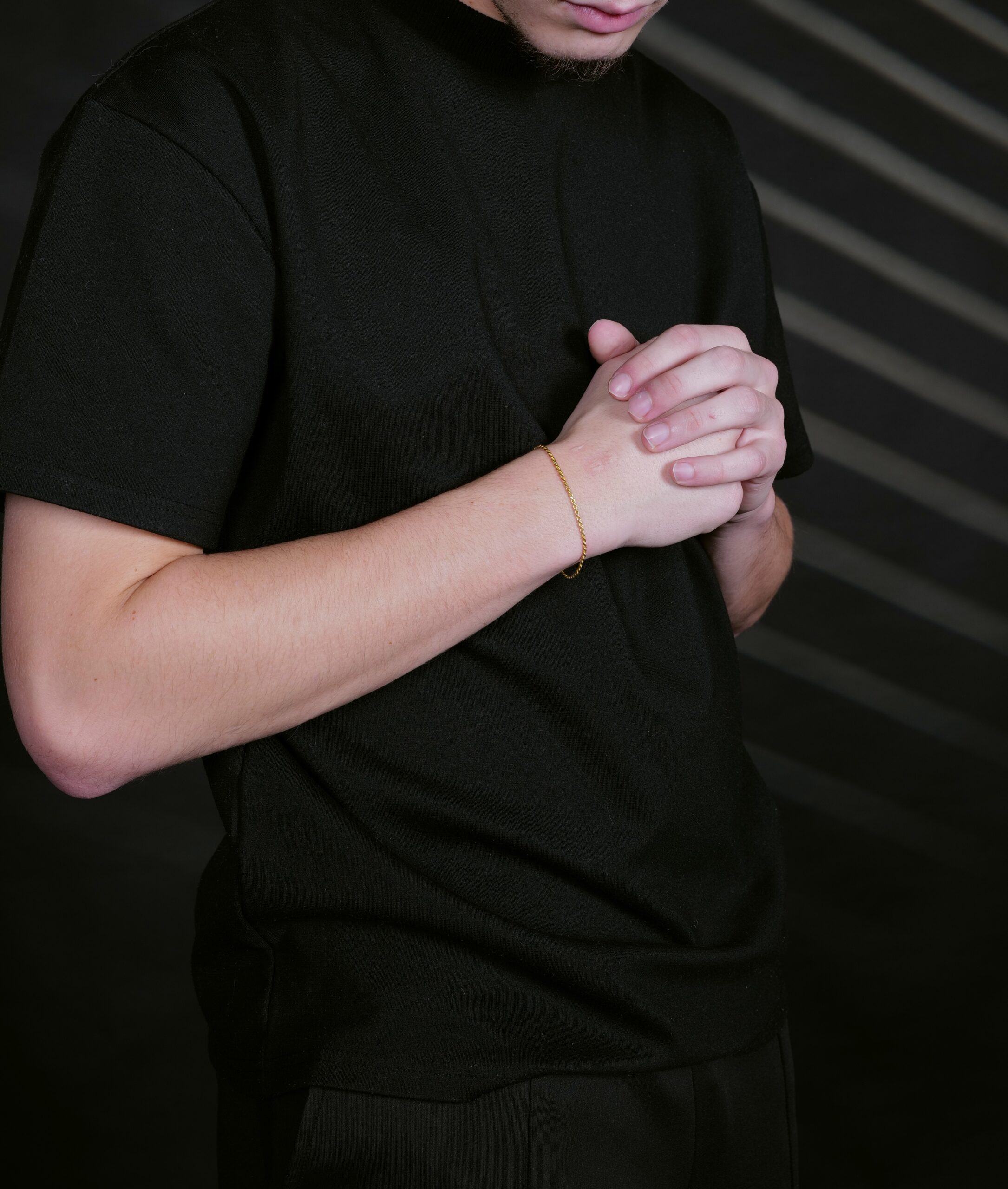 925 Sterling Silver Rope Bracelet, Plated with 0.5 Micron 18k Yellow Gold 1.8mm - Afbeelding 2